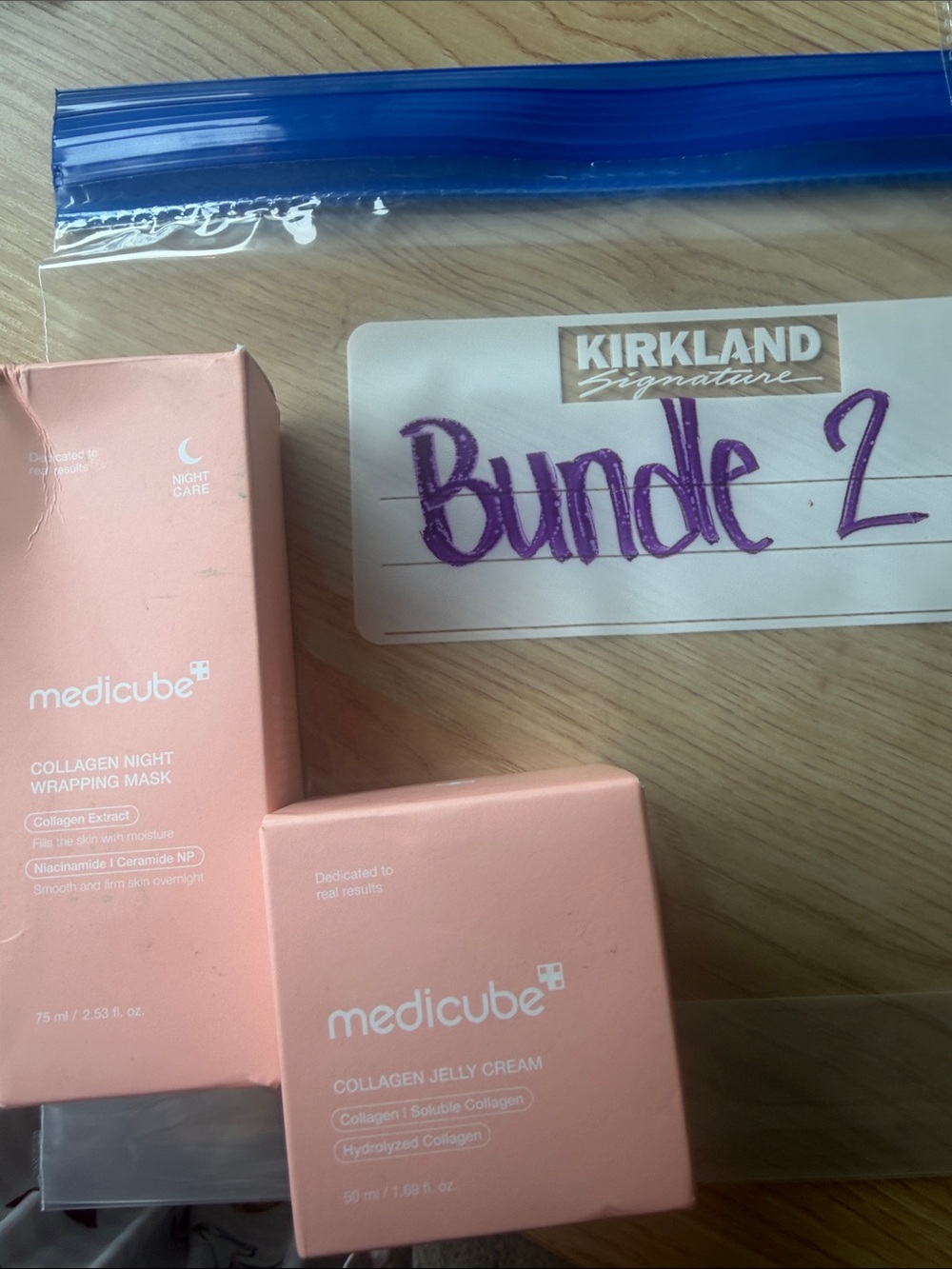 New Medicube BUNDLE Collagen Jelly Cream & Collagen Night Wrapping Mask - Picture 4 of 5